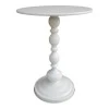 Anesor pakoworld metal side table in cream shade D40x52cm