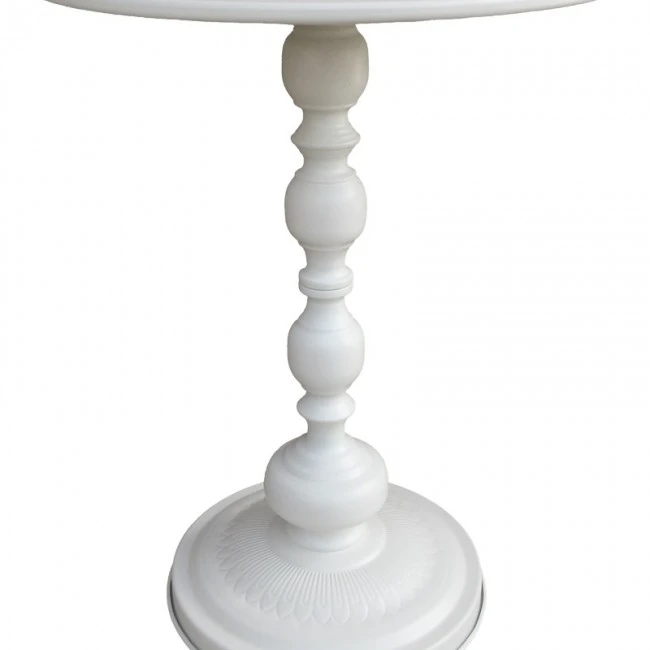 Anesor pakoworld metal side table in cream shade D40x52cm