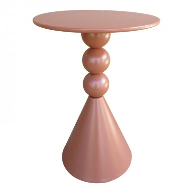 Side table Bilane pakoworld metal in terracotta  shade D39x60cm