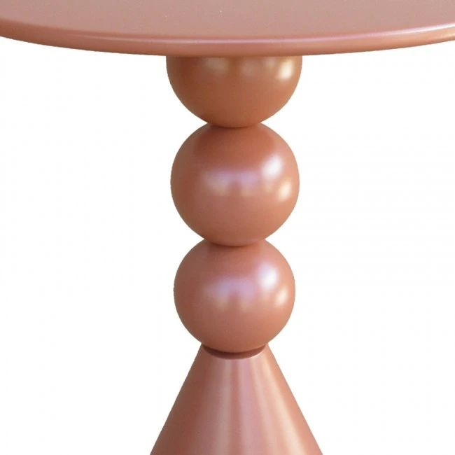 Side table Bilane pakoworld metal in terracotta  shade D39x60cm
