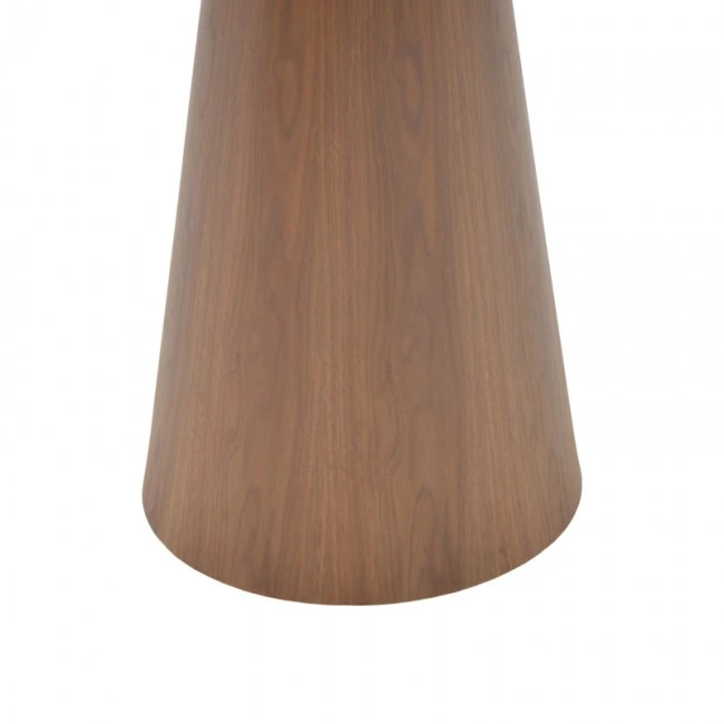 Βοηθητικό τραπέζι Donda pakoworld mdf-μέταλλο καρυδί Φ45x46εκ