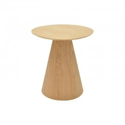 Βοηθητικό τραπέζι Donda pakoworld mdf-μέταλλο sonoma Φ45x46εκ