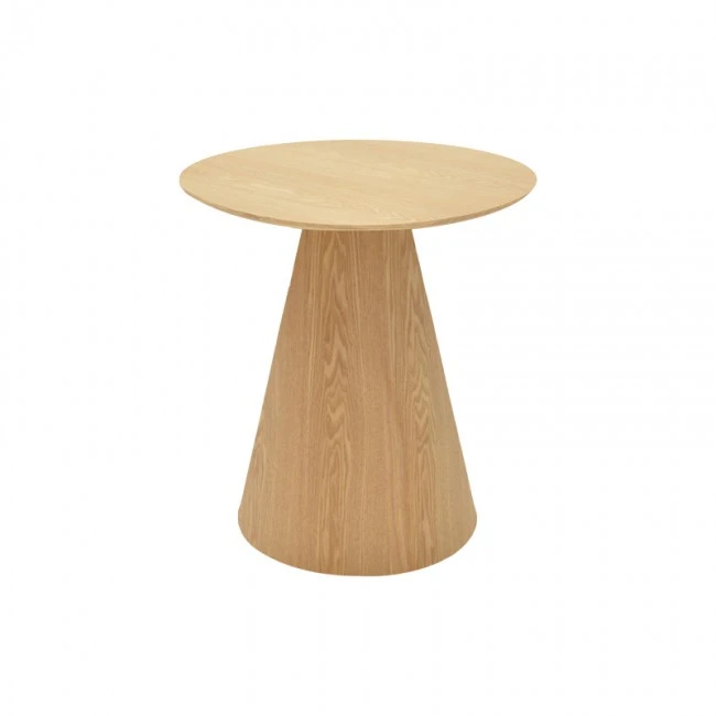 Βοηθητικό τραπέζι Donda pakoworld mdf-μέταλλο sonoma Φ45x46εκ