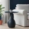 Samino pakoworld metal side table in black shade D39x42cm