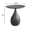Samino pakoworld metal side table in black shade D39x42cm