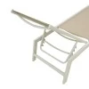 Boka pakoworld white aluminum and textilene deckchair in beige shade 60x192x31cm