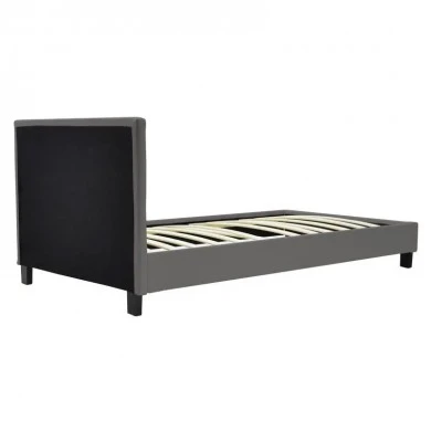 Single bed Nevil pakoworld pu grey matte 100x200cm