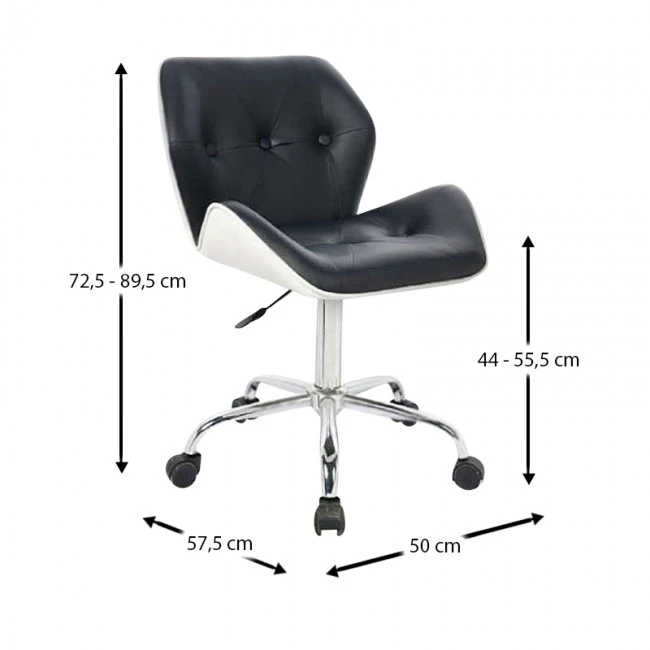 ΒΣ1250 ΛΕΥΚΟ/ΜΑΥΡΟ PU-Σ2-ΚΑΡΕΚΛΑ ΓΡΑΦΕΙΟΥ - 01.0007