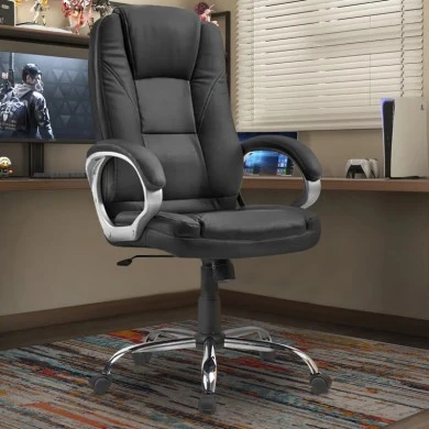 ΒΣ5600 CH ΜΑΥΡO PU ΠΟΛΥΘΡΟΝΑ ΓΡΑΦΕΙΟΥ. - 01.0113