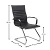Πολυθρόνα επισκέπτη με μεταλλικό σκελετό και επένδυση από τεχνόδερμα Pu σε χρώμα μαύρο 56x61x90εκ BS8250
