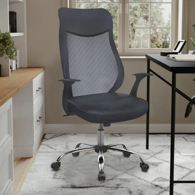 ΒΣ7600 ΜΑΥΡΟ MESH/PU ΠΟΛΥΘΡΟΝΑ ΓΡΑΦΕΙΟΥ - 01.0171