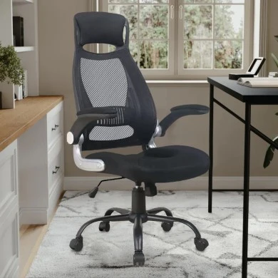 ΒΣ7100 ΜΑΥΡO MESH ΠΟΛΥΘΡΟΝΑ ΓΡΑΦΕΙΟΥ - 01.0177