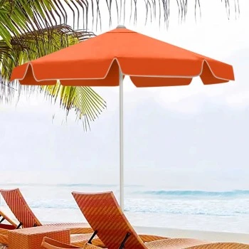 Umbrella with metal frame professional quality and fabric in orange color Ø2,35m