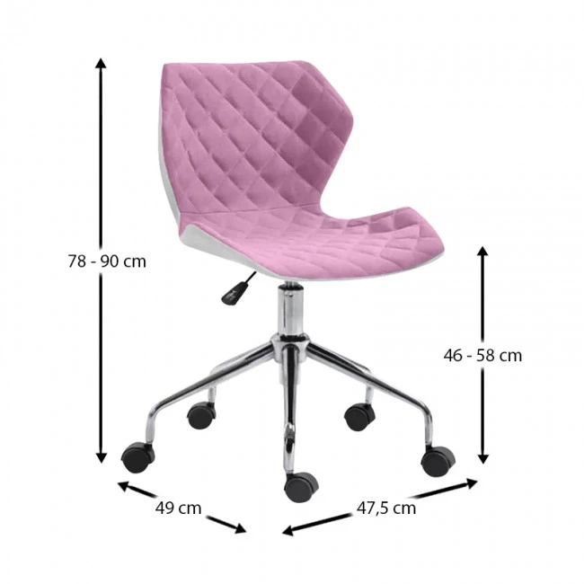 Α1700 ΧΡΩΜΙΟ/ΡΟΖ ΥΦΑΣΜΑ ΚΑΡΕΚΛΑ ΓΡΑΦΕΙΟΥ - 01.0234