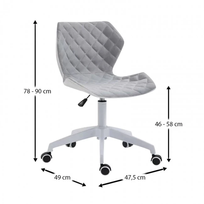 ΒΣ1700-W ΛΕΥΚΟ/ΓΚΡΙ ΥΦΑΣΜΑ ΚΑΡΕΚΛΑ ΓΡΑΦΕΙΟΥ - 01.0237