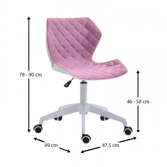 ΒΣ1700-W ΛΕΥΚΟ/ΡΟΖ ΥΦΑΣΜΑ ΚΑΡΕΚΛΑ ΓΡΑΦΕΙΟΥ - 01.0239