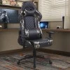 Army gaming - office armchair with Pu in black - olive drab color 64x63x126/136cm.