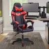 Gaming - office armchair with Pu in black - red color 63,5x61x112/134cm.
