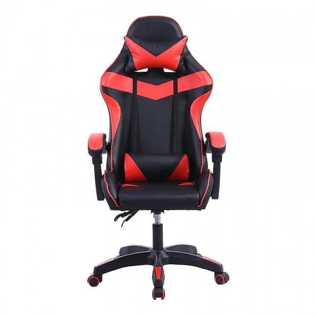 Gaming - office armchair with Pu in black - red color 63,5x61x112/134cm.