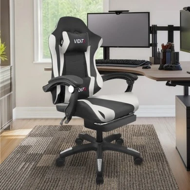 A6060 ΜΑΥΡΟ/ΛΕΥΚΟ ΠΟΛΥΘΡΟΝΑ GAMING/ΜΕ ΥΠΟΠΟΔΙΟ