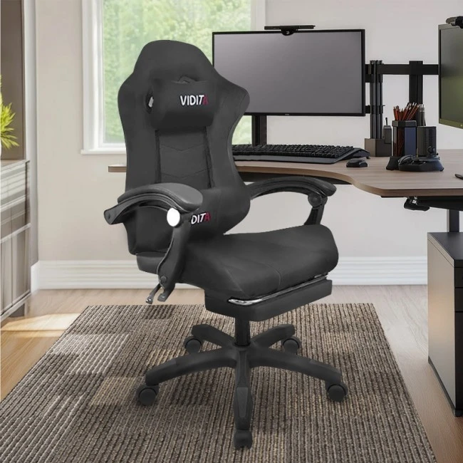 A6060 ΜΑΥΡΟ ΠΟΛΥΘΡΟΝΑ GAMING/ΜΕ ΥΠΟΠΟΔΙΟ