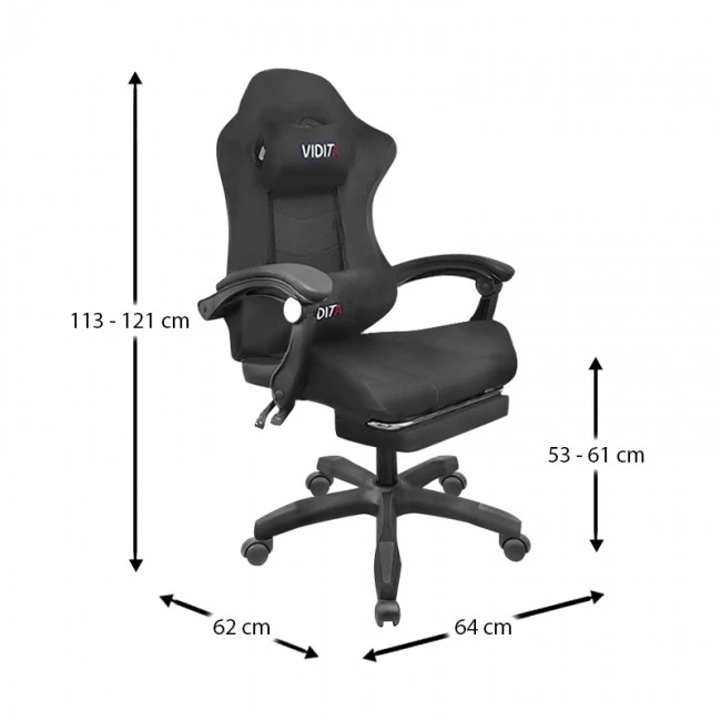 A6060 ΜΑΥΡΟ ΠΟΛΥΘΡΟΝΑ GAMING/ΜΕ ΥΠΟΠΟΔΙΟ