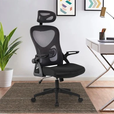 A8980 ΜΑΥΡO MESH ΠΟΛΥΘΡΟΝΑ ΓΡΑΦΕΙΟΥ