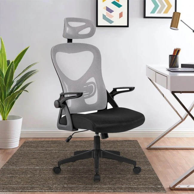 A8980 ΜΑΥΡO/ΓΚΡΙ MESH ΠΟΛΥΘΡΟΝΑ ΓΡΑΦΕΙΟΥ