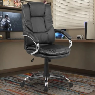 A8990 ΜΑΥΡO PU ΠΟΛΥΘΡΟΝΑ ΓΡΑΦΕΙΟΥ