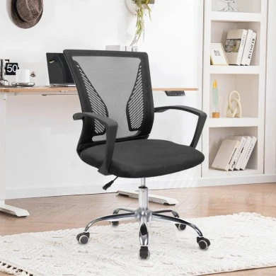 A9880 ΜΑΥΡO MESH ΠΟΛΥΘΡΟΝΑ ΓΡΑΦΕΙΟΥ