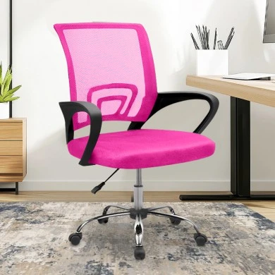 A1850 ΧΡΩΜΙΟ/ΡΟΖ MESH ΠΟΛΥΘΡΟΝΑ ΓΡΑΦΕΙΟΥ - 01.0734