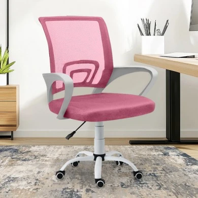 A1850 S ΛΕΥΚΟ/ΡΟΖ MESH ΠΟΛΥΘΡΟΝΑ ΓΡΑΦΕΙΟΥ