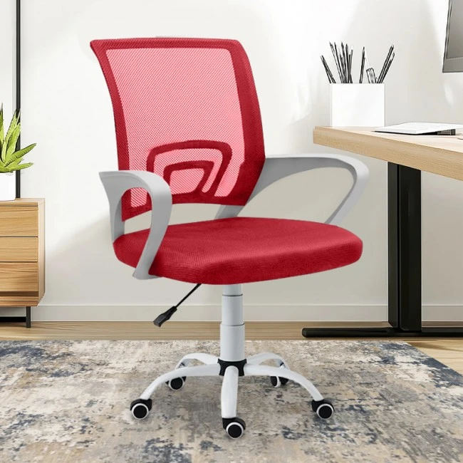 A1850 SW ΛΕΥΚΟ/ΚΟΚΚΙΝΟ MESH ΠΟΛΥΘΡΟΝΑ ΓΡΑΦΕΙΟΥ