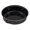 Oval enameled hull in black color 42cm.