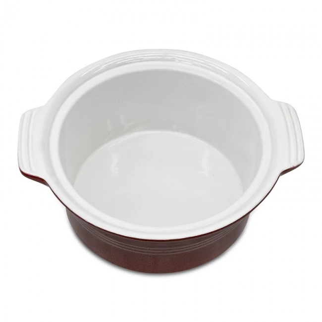 Fireproof circled hull in red color 29x26x11,5cm.