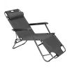 2-seater metal chair-lounger with textline in anthracite 168x60x79cm