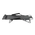 2-seater metal chair-lounger with textline in anthracite 168x60x79cm
