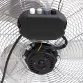 Floor fan 36cm 65W metallic in silver color 45x18x43cm.