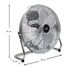 Floor fan 36cm 65W metallic in silver color 45x18x43cm.