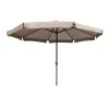 Metal garden umbrella with crank and folding mechanism in beige color ø3m