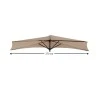 Half garden umbrella with metal frame and crank in sand color 2.70m.