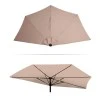 Half garden umbrella with metal frame and crank in sand color 3m.