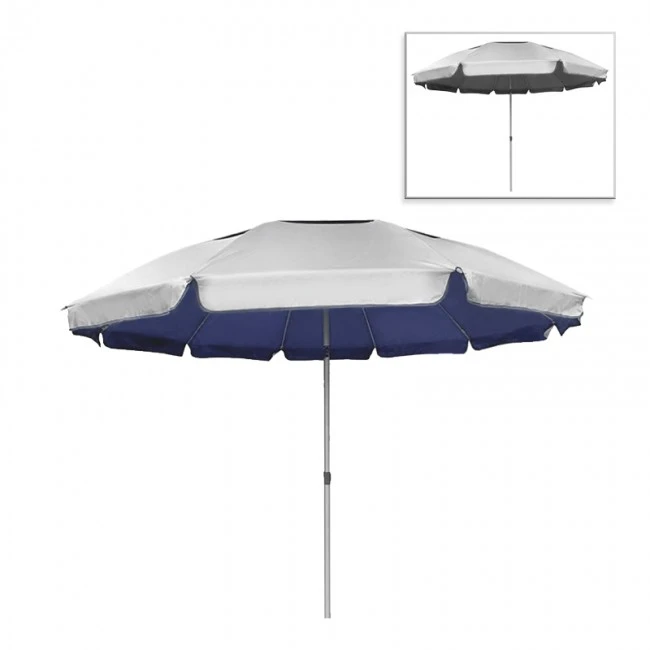 Aluminum beach umbrella with sun protection 2.20m.