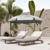Aluminum beach umbrella with sun protection 2.20m.