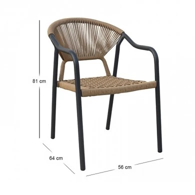 SASTA DARK GREY ΠΟΛ/ΝΑ ΑΛΟΥΜΙΝΙΟΥ 56Χ64Χ81εκ.