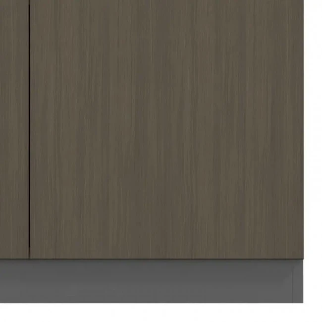 Low cabinet  professional Denith pakoworld dark grey-walnut 80x40x80cm