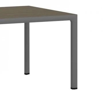 Meeting table professional Denith pakoworld dark grey-walnut 180x100x75cm