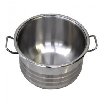 Gastro Homeplus deep steel kettle - pot in silver color 38cm.