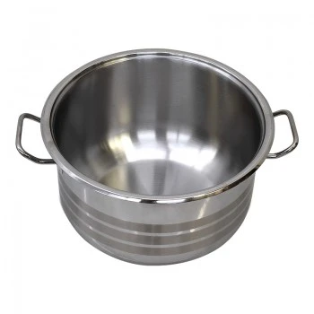 Gastro Homeplus deep steel kettle - pot in silver color 45cm.