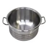 Gastro Homeplus deep steel kettle - pot in silver color 50cm.